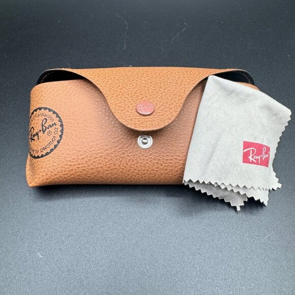 Ray ban Sunglasses Eyeglasses Soft Leather Brown Case ONLY - Picture 1 of 10